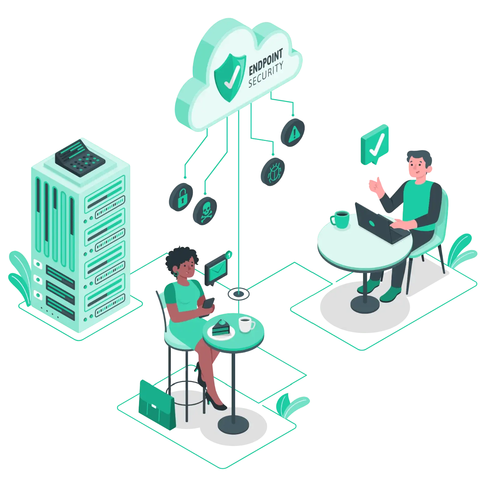 Enterprise-ready platform dashboard illustration